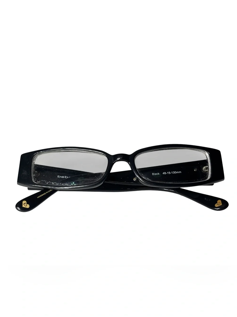 Vintage Y2K bebe Women's Glasses Frames Black Bling Logo 48 15 130 Kiss & Tell